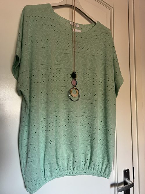 Mint groen t shirt - Afbeelding 3